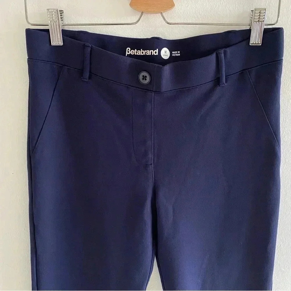 NWOT Betabrand Navy Dress Yoga Pant Medium Long - Picture 3 of 10
